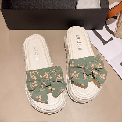 Γυναικείες παντόφλες με κορδέλα σε τρία χρώματα