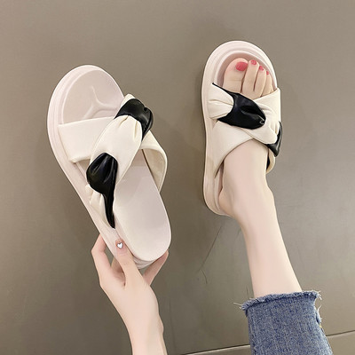 Παντόφλες Casual Platform Cross Strap