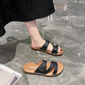 Γυναικείες casual παντόφλες με επίπεδη σόλα