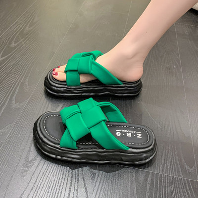 Παντόφλες Casual Platform Cross Strap