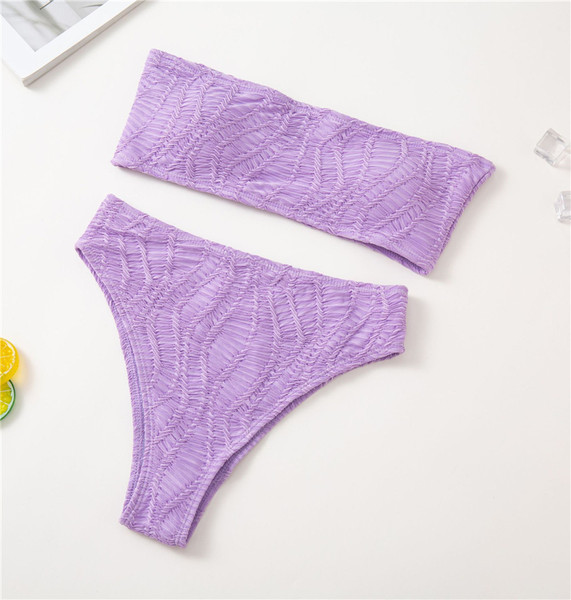 Novi model ženskog dvodijelnog kupaćeg kostima u ljubičastoj boji