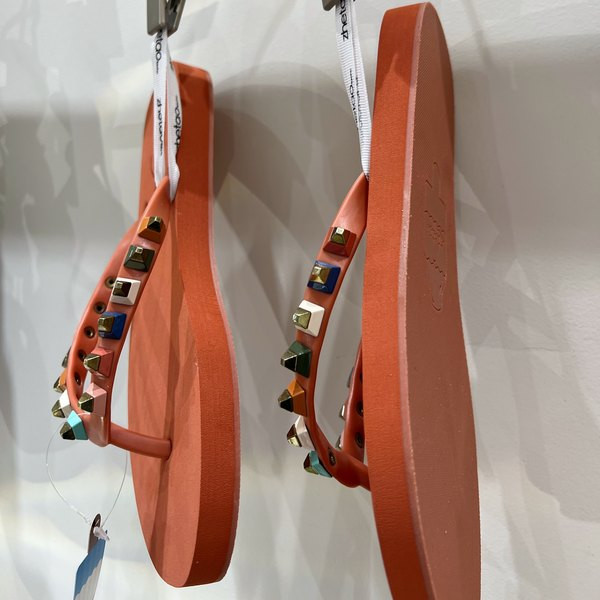 Ženske casual papuče sa šarenim kockicama