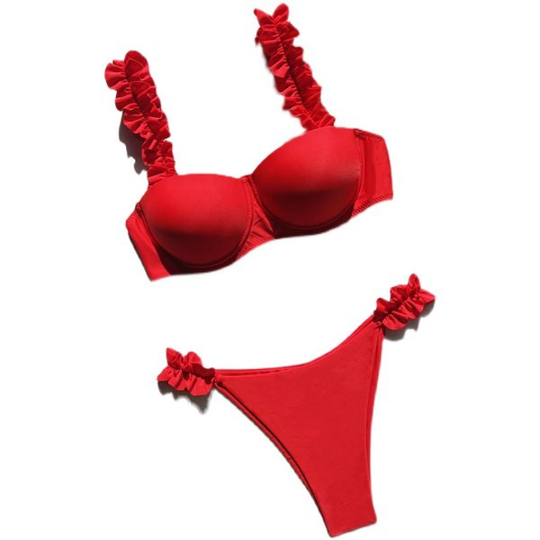 Ženski dvodijelni kupaći kostim sa šiškama