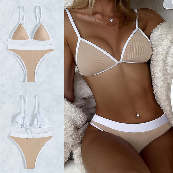 Ženski kupaći kostim čistog uzorka na vezanje