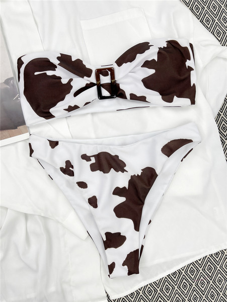 Ženski dvodijelni kupaći kostim sa animal printom