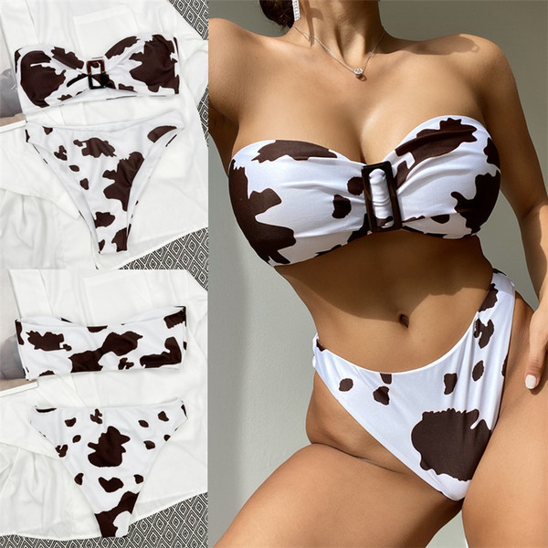 Ženski dvodijelni kupaći kostim sa animal printom