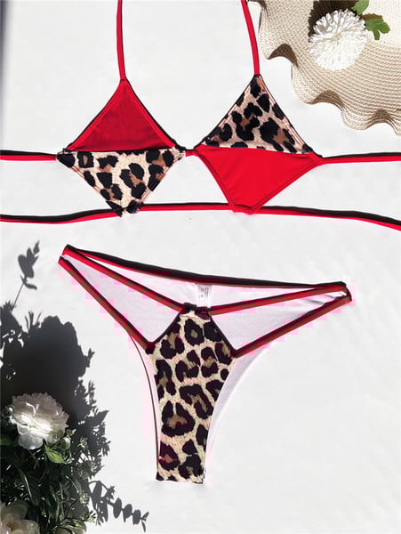 Novi model ženskog kupaćeg kostima sa životinjskim uzorkom - dvodijelni