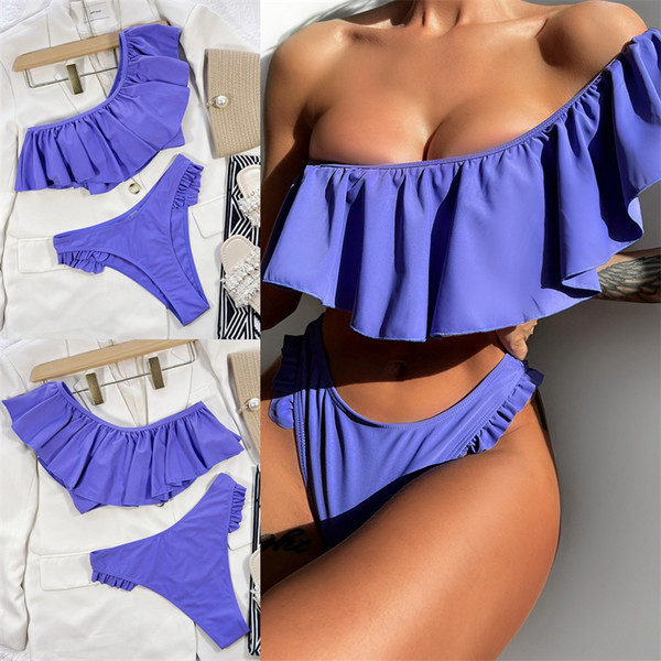 Γυναικείο μαγιό μεβολάν σε μωβ χρώμα