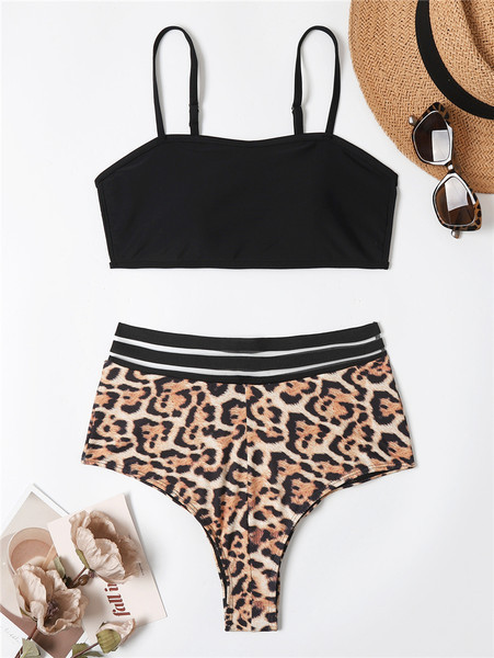 Dvodijelni kupaći kostim sa životinjskim uzorkom