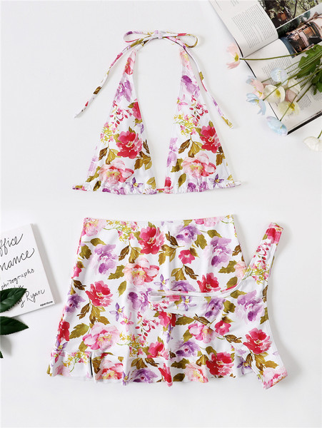 Kupaći kostimi s cvjetnim uzorkom - tri komada