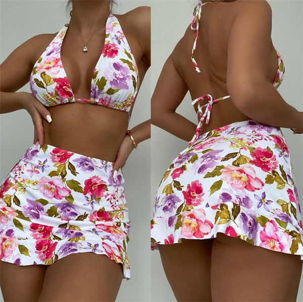 Kupaći kostimi s cvjetnim uzorkom - tri komada