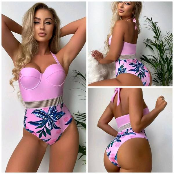 Ženski jednodijelni kupaći kostim s čvrstim košaricama