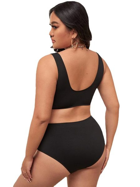 Ženski crni dvodijelni kupaći kostim