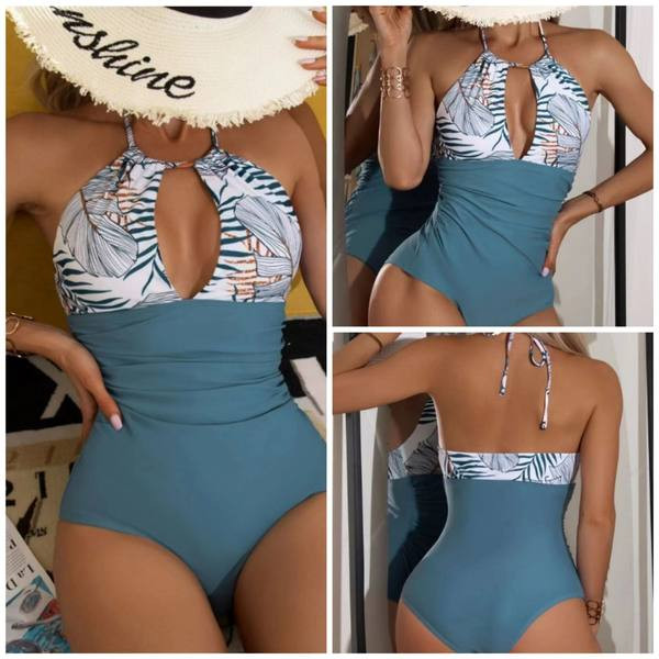 Jednodijelni kupaći kostim s dubokim dekolteom