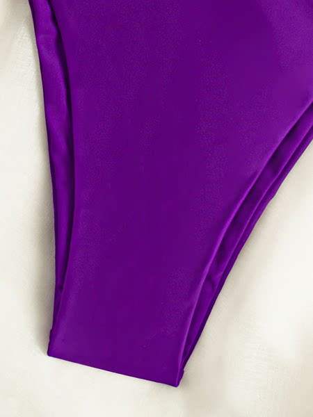 Moderan ženski dvodijelni kupaći kostim - ljubičasta boja