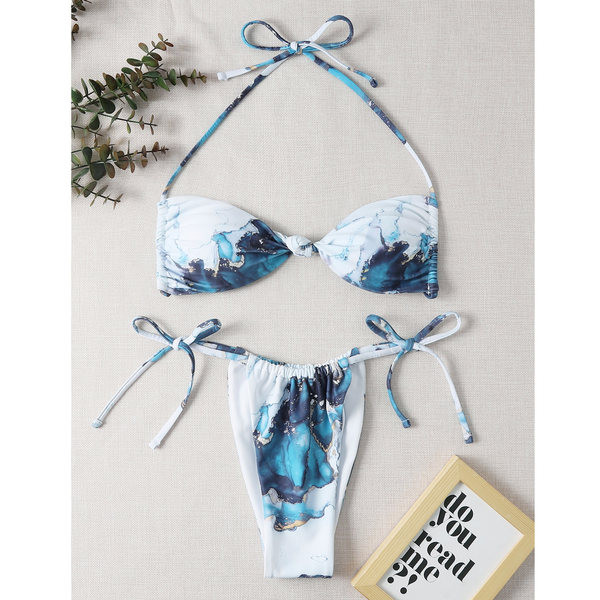 Costum de baie de dama model nou cu cupe triunghiulare