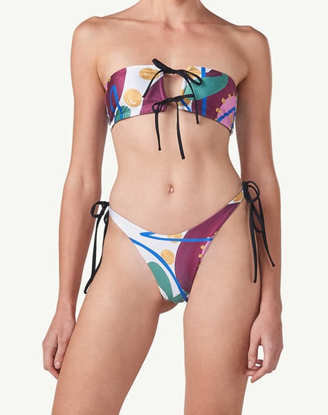 Novi model ženskog kupaćeg kostima u boji sa vezicama