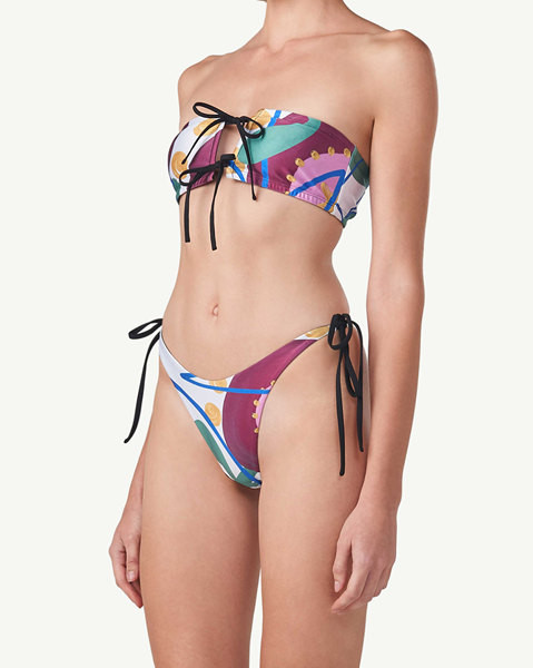 Novi model ženskog kupaćeg kostima u boji sa vezicama