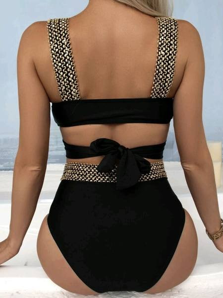 Модерен бански от две части с широк ластик