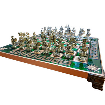 Шах, Римляни,метален,25х25,зелен