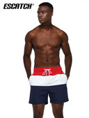 Ανδρικό πολύχρωμο σορτς παραλίας με κορδόνια