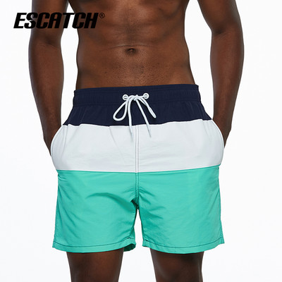 Ανδρικό πολύχρωμο σορτς παραλίας με κορδόνια