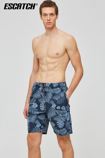 Muške kratke hlače za plažu iznad koljena sa cvjetnim uzorkom