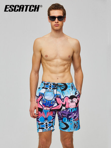 Pantaloni scurți de plajă colorați pentru bărbați