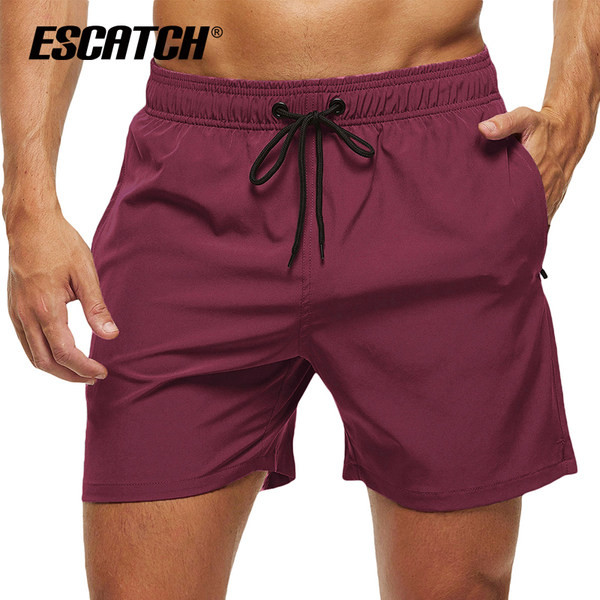 Jednobojne muške kratke hlače s vezicama pogodne za plažu