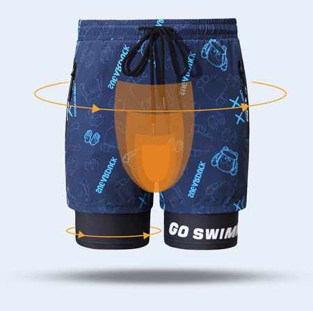 Costum de baie pentru bărbați cu imprimeu