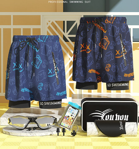 Costum de baie pentru bărbați cu imprimeu