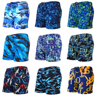 Цветни мъжки шорти с връзки за плаж