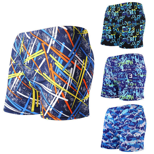 Πολύχρωμο ανδρικό σορτς παραλίας με κορδόνι