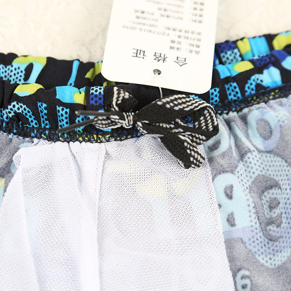 Πολύχρωμο ανδρικό σορτς παραλίας με κορδόνι