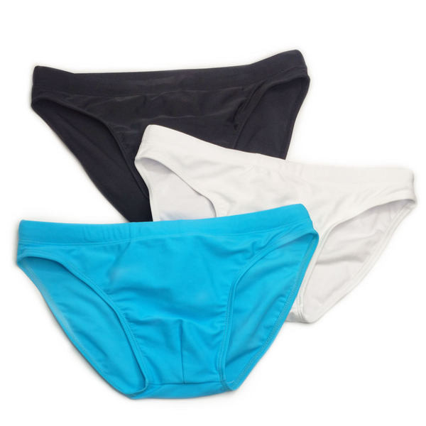 Pánske jednofarebné plavky typu slip