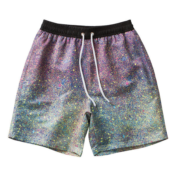 Vaivorykštės plaukimo šortai vyrams