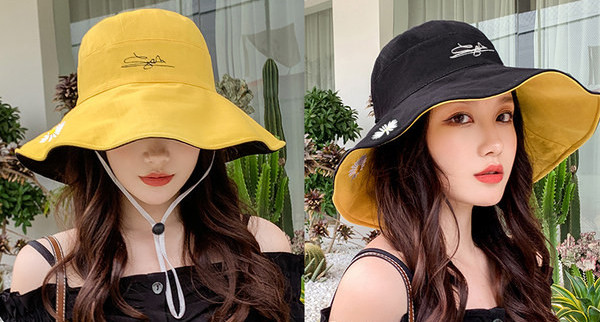 Ženska kapa za sunčanje s vezom