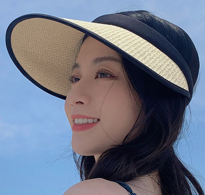 Ljetni slamnati vizir s UV zaštitom