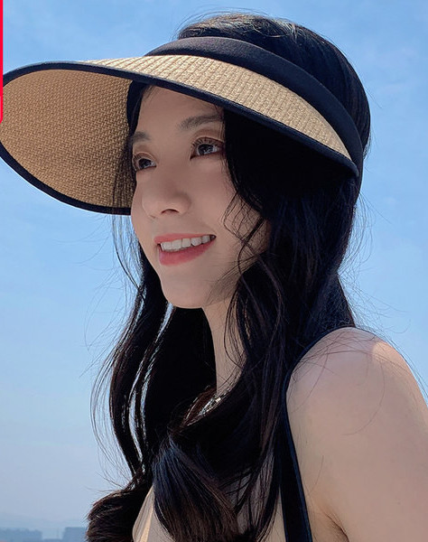 Ljetni slamnati vizir s UV zaštitom