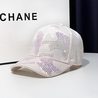 Γυναικείο καπέλο με γείσο και διακοσμητικές πέτρες