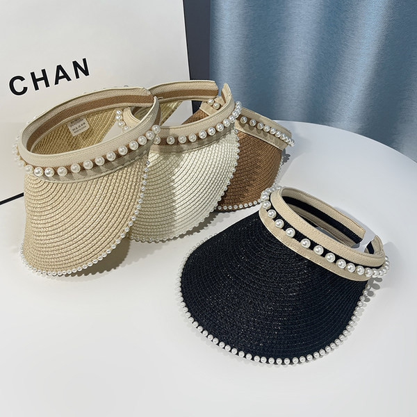 Ženski šešir - biserna slama