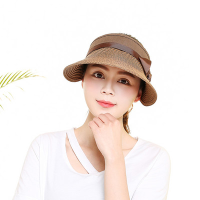 Ρυθμιζόμενο καπέλο καλοκαιρινής αντηλιακής προστασίας με μεγάλο γείσο και κορδέλα