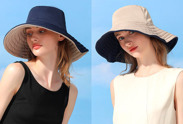 Ženski šešir za sunce s dva lica