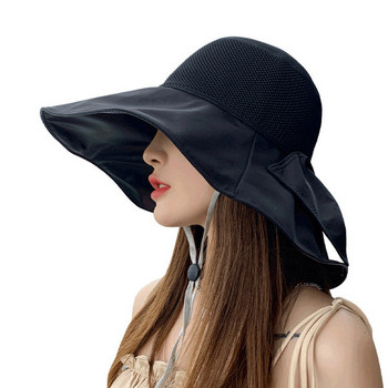Лятна дамска шапка с широка периферия