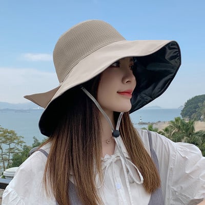 Γυναικείο καλοκαιρινό καπέλο με φαρδύ γείσο