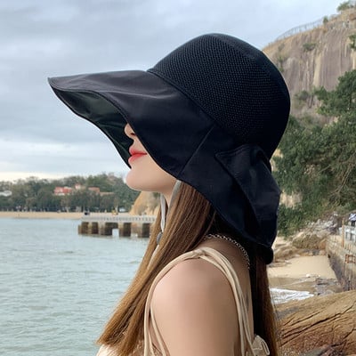 Γυναικείο καλοκαιρινό καπέλο με φαρδύ γείσο