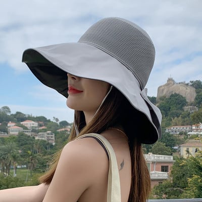 Γυναικείο καλοκαιρινό καπέλο με φαρδύ γείσο