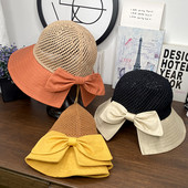 Μοντέρνο γυναικείο καλοκαιρινό καπέλο με κορδέλα