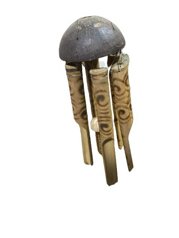 Вятърен звънец, Бамбук и кокос, Кафяв, различни размери