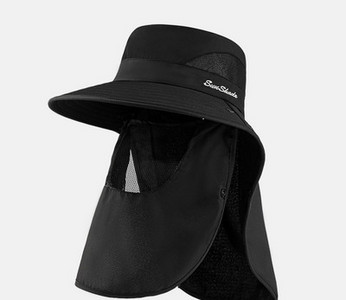 Мъжа лятна шапка с маска за лице и надпис 